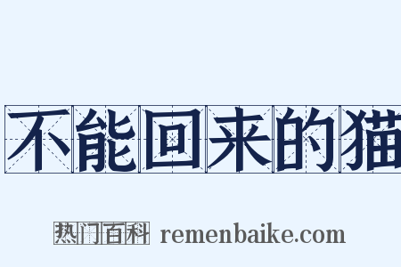 不能回来的猫是什么意思的图片